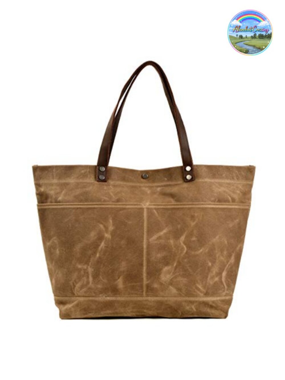 Waxed Canvas Travel Tote Bag Extra Large Carryall Shoulder Bag